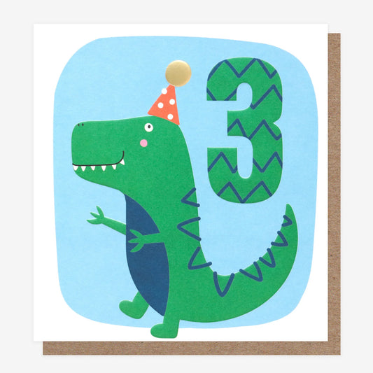 3rd Birthday Card Dinosaur