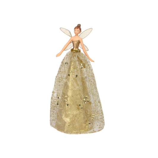 Gold Glitter Fairy Tree Topper
