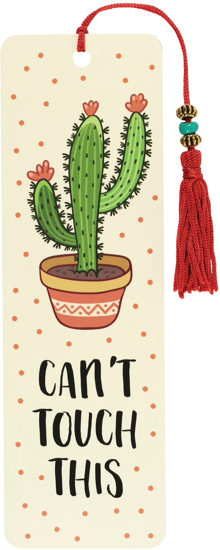 Can't Touch This Beaded Bookmark
