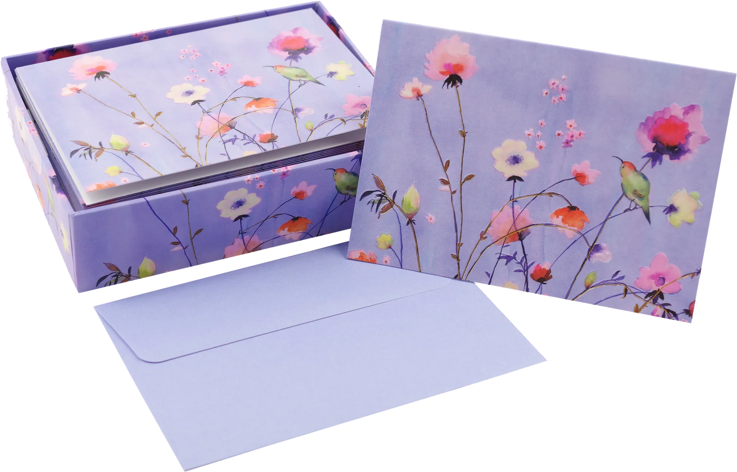 Lavender Wildflowers Note Cards