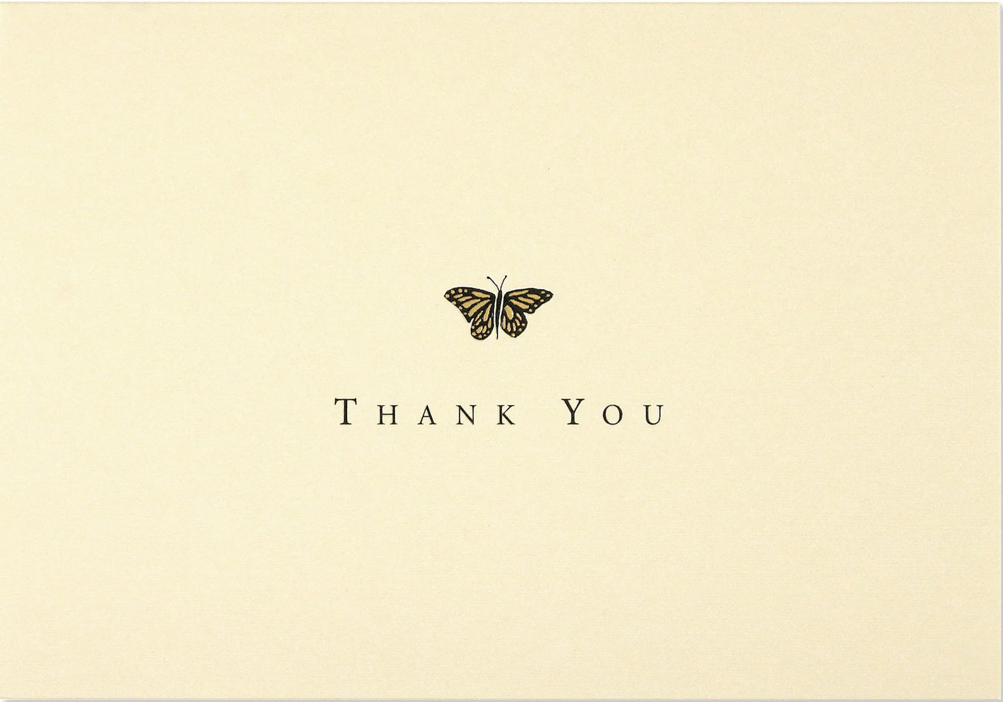 Gold Butterfly Thank You Notes