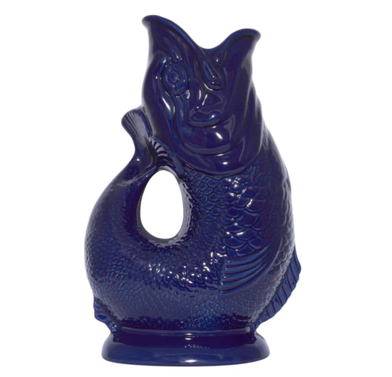 Cobalt Blue Original Gluggle Jug Vase Pitcher ex Wade