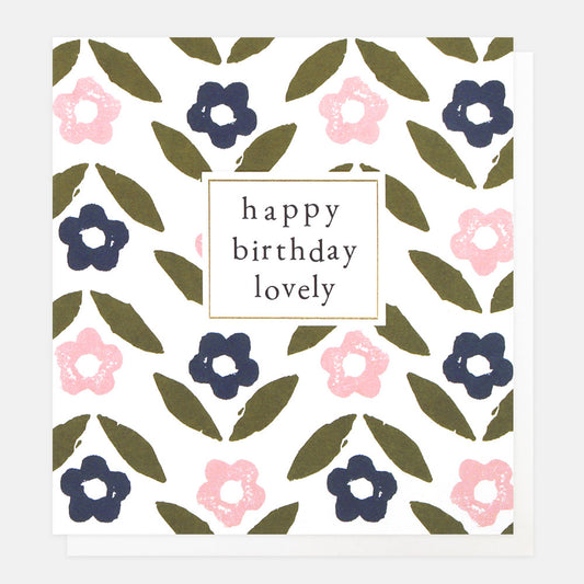 Floral Stamped Birthday Card