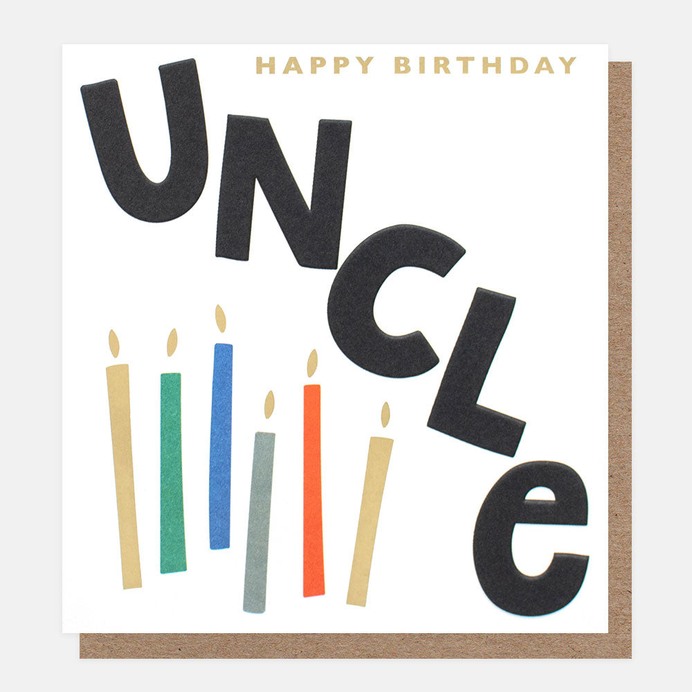 Candles Birthday Card For Uncle