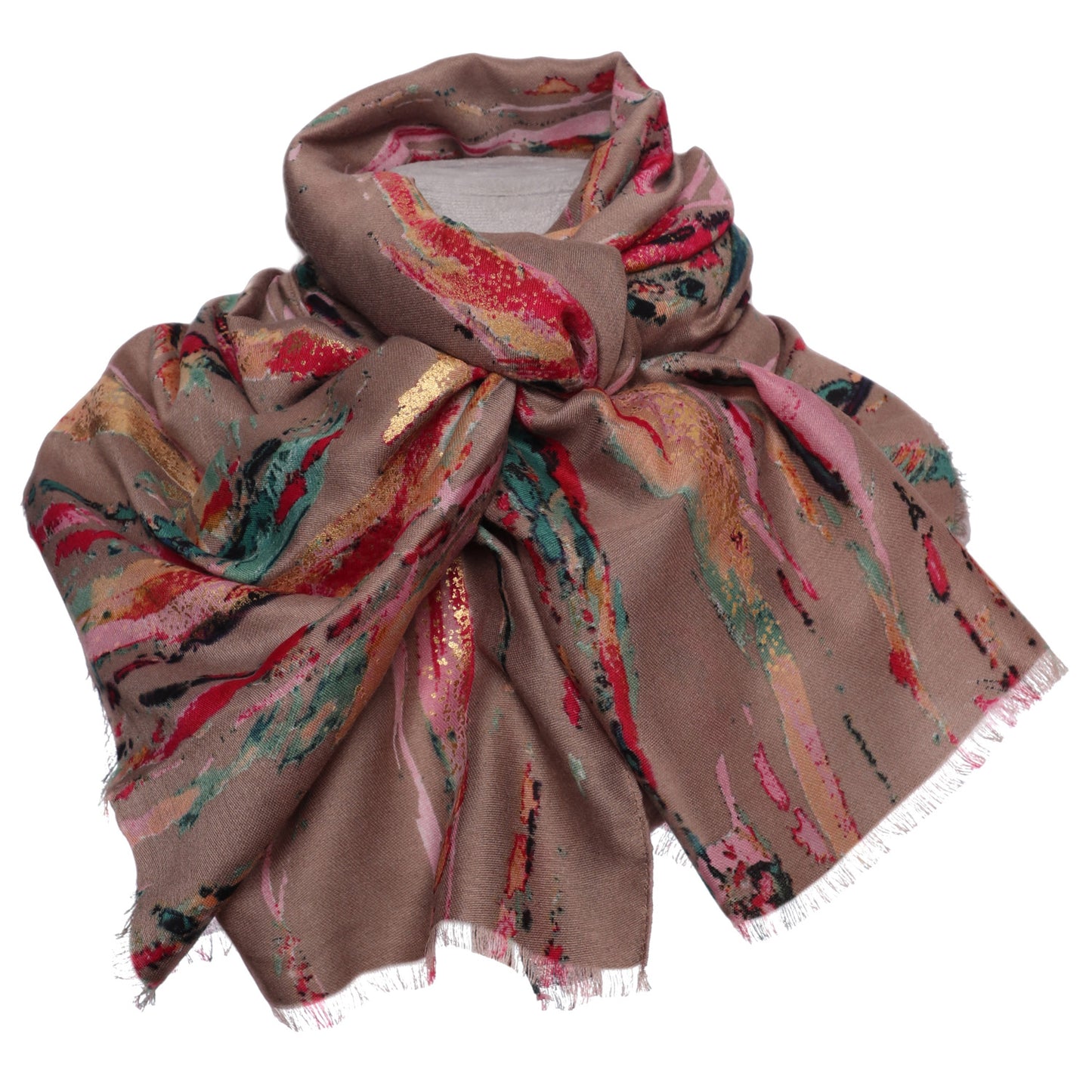 Scarf Abstract Taupe