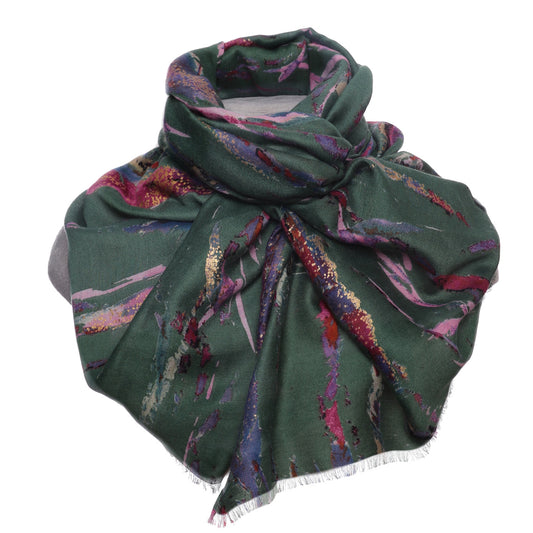 Scarf Abstract Green