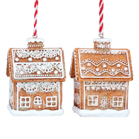 Gingerbread `Lace` House Resin Decoration