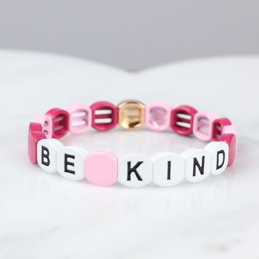 Tile Bracelet Be Kind Pink