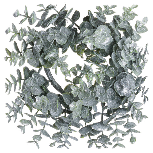Small Frosted Eucalyptus Candle Wreath - The Tulip Tree Chiddingstone
