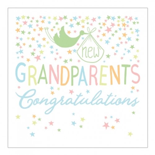 New Grandparents Congratulations Foil Card - The Tulip Tree Chiddingstone