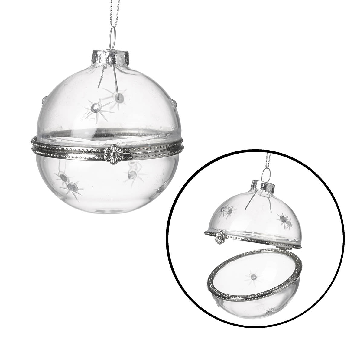 Clear Glass Trinket Bauble Decoration