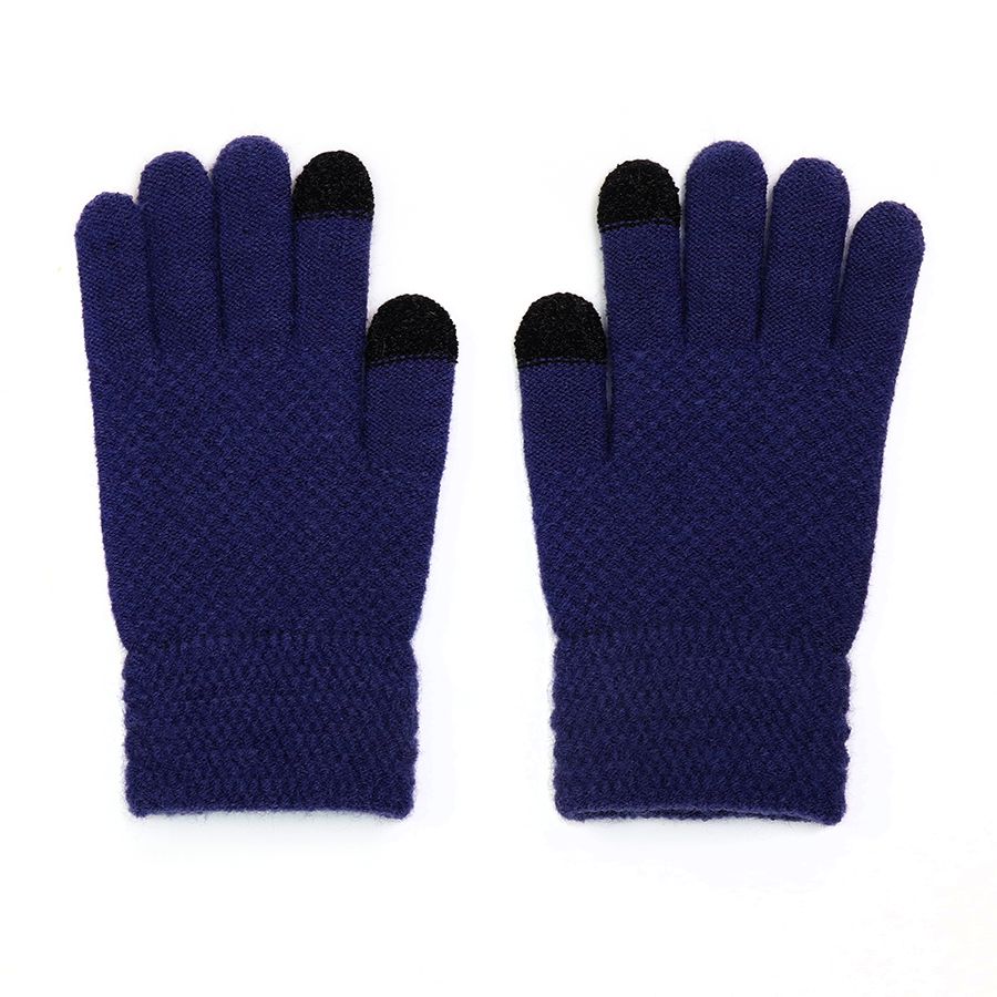 Navy Men’s Gloves with Touchscreen Fingers