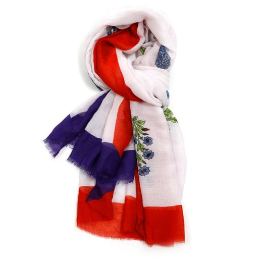 Red Wild Flowers Scarf