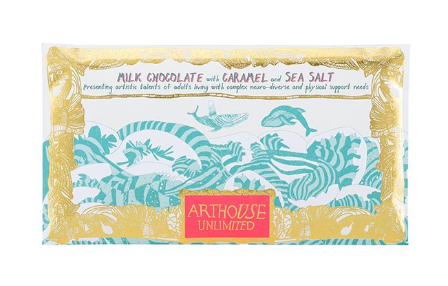 Arthouse Unlimited Swim with Whales Milk Chocolate with Caramel and Sea Salt