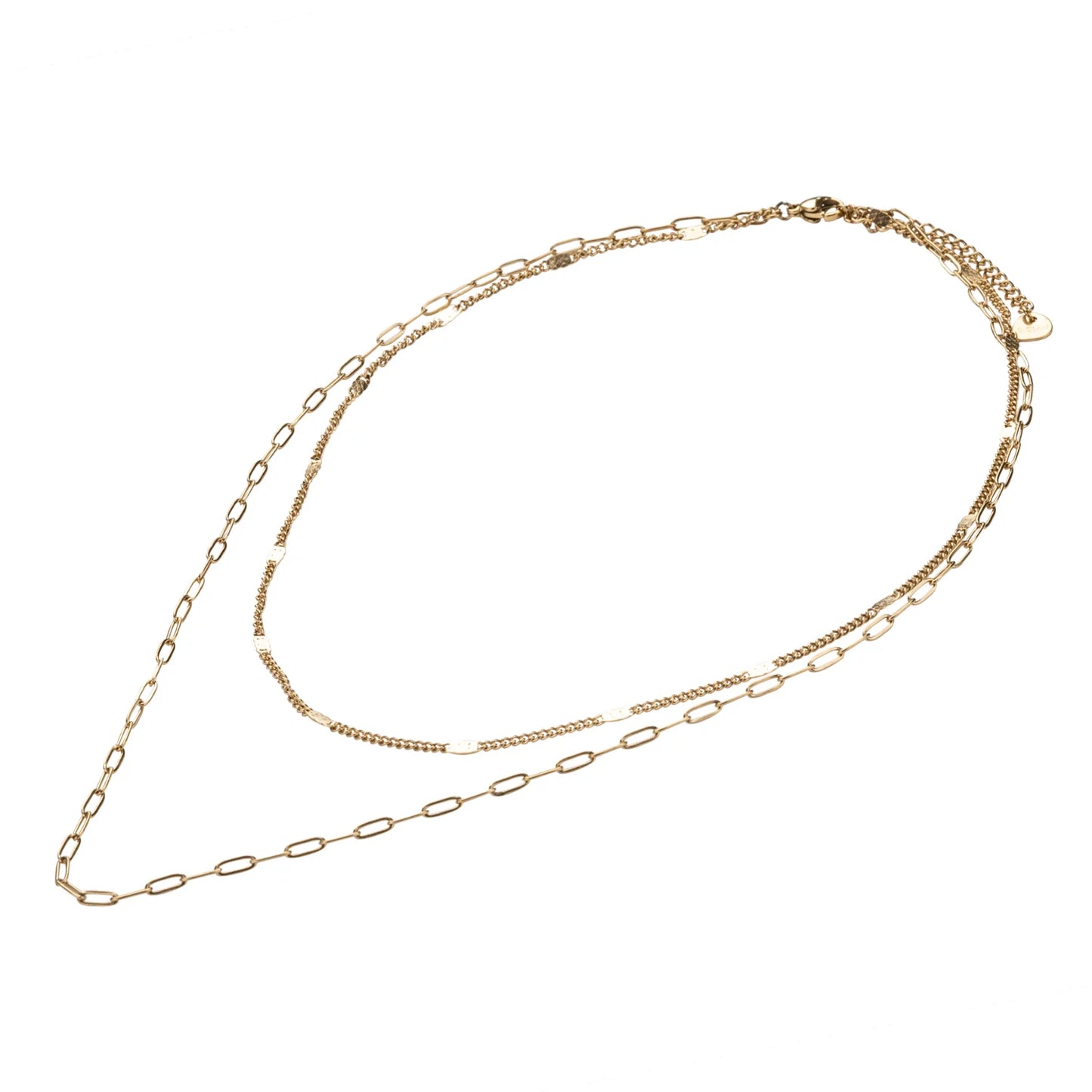 Keira Short Chain Layered Necklace Gold