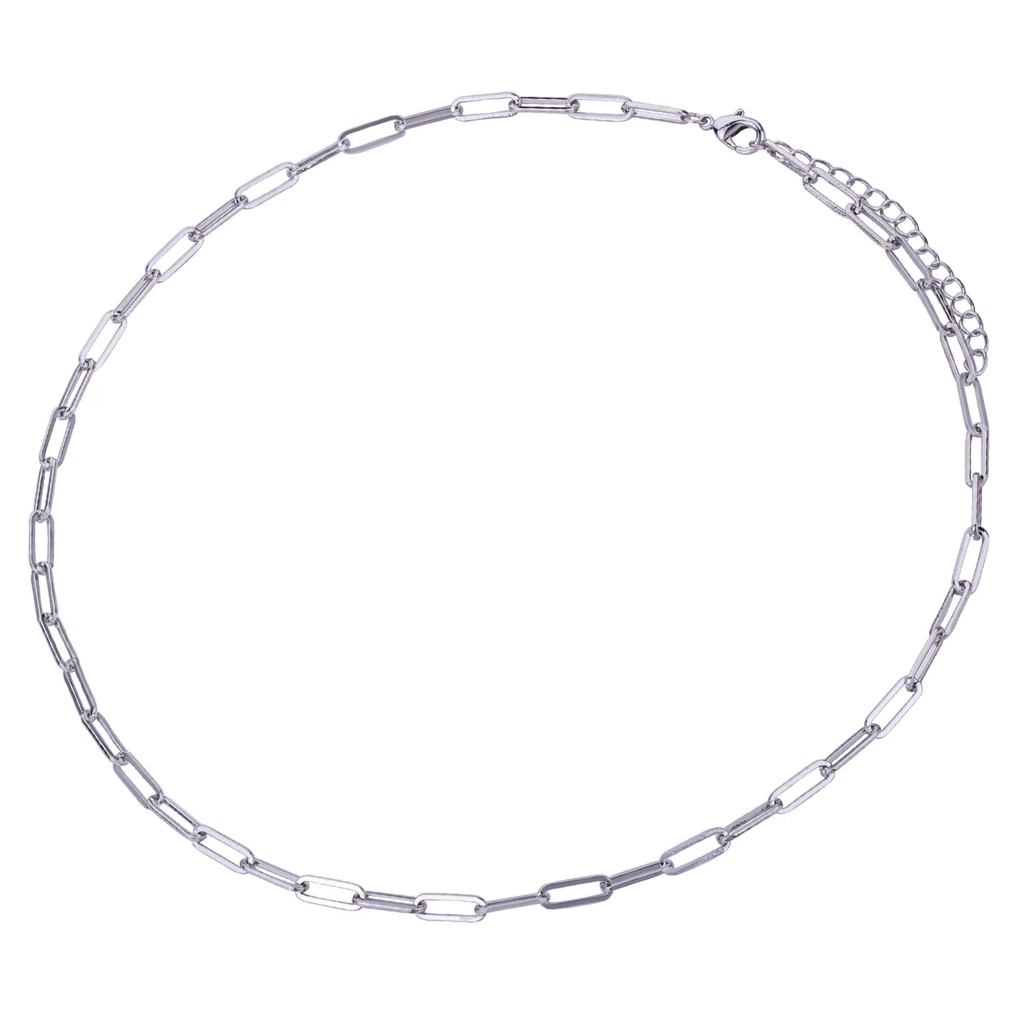 Alesha Short Chain Link Necklace Silver