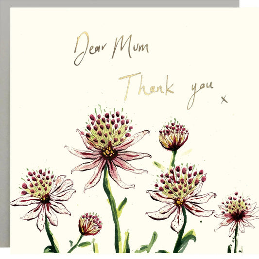 Dear Mum Thank You x Gold Foil Card