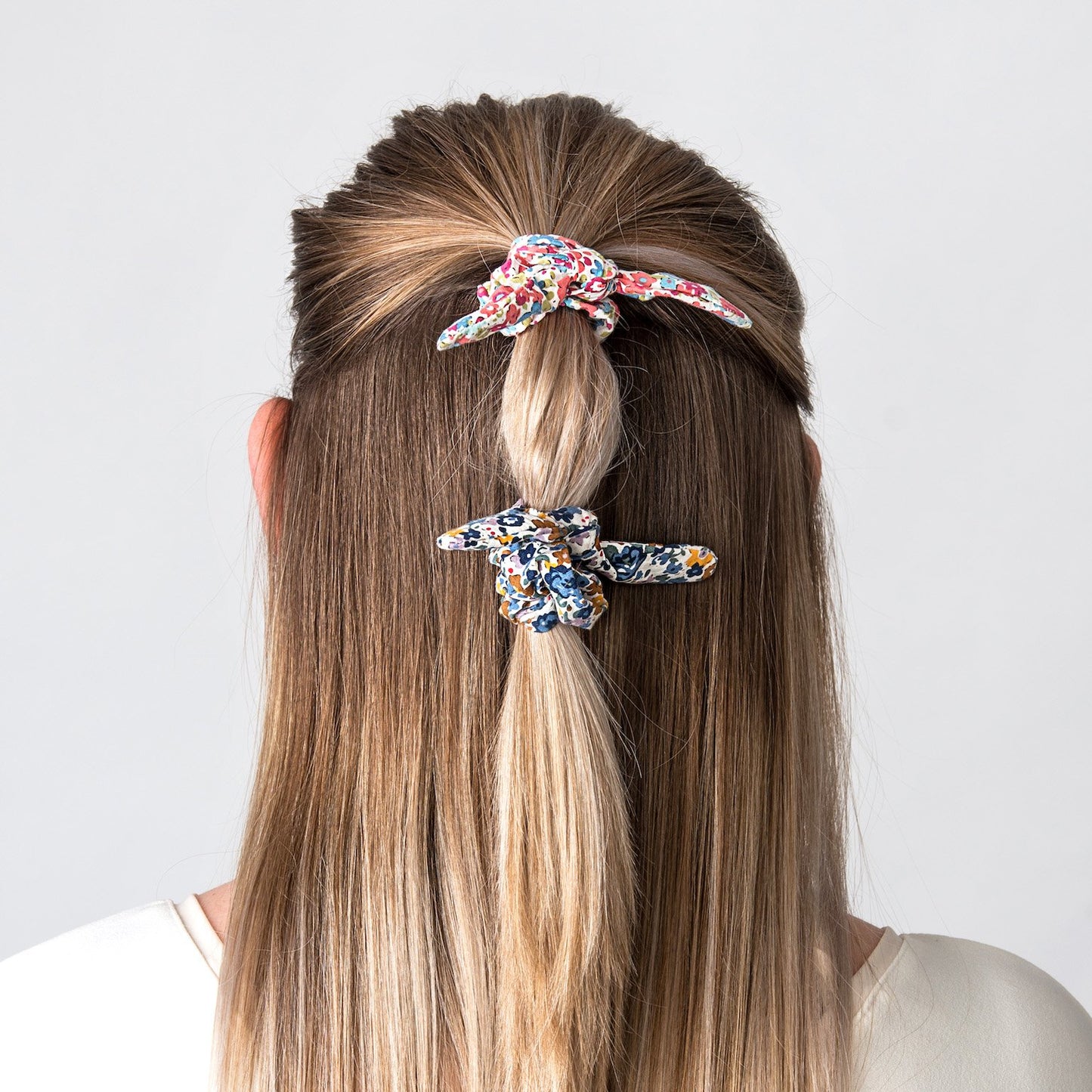 Hair Scrunchie Bow Pink - The Tulip Tree Chiddingstone
