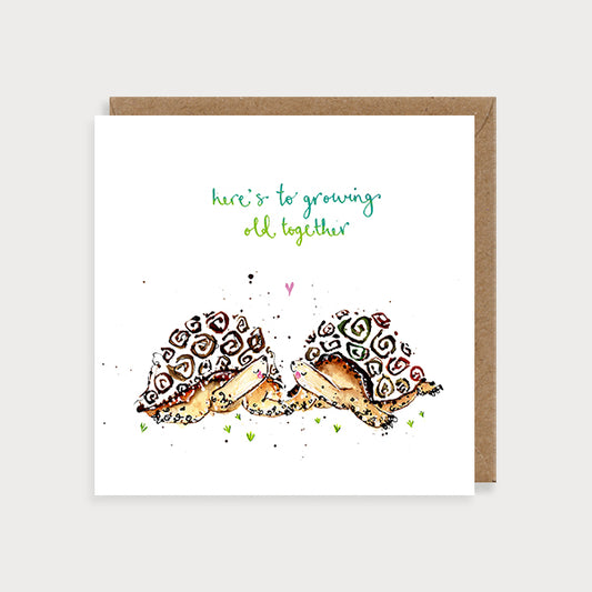Tortoises Grow Old Together Card