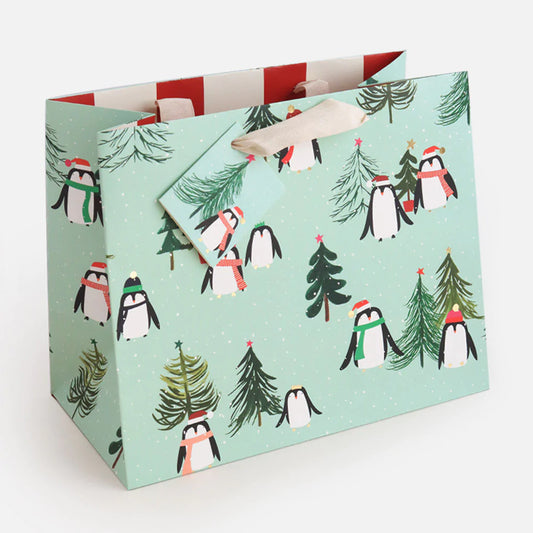 Christmas Penguins Landscape Bag