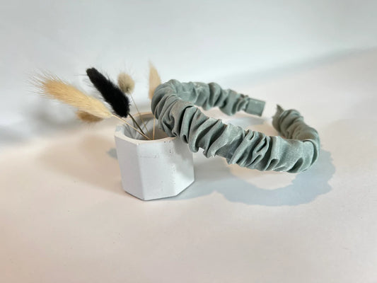 Shimmer Mint Ruffle Thin Headband