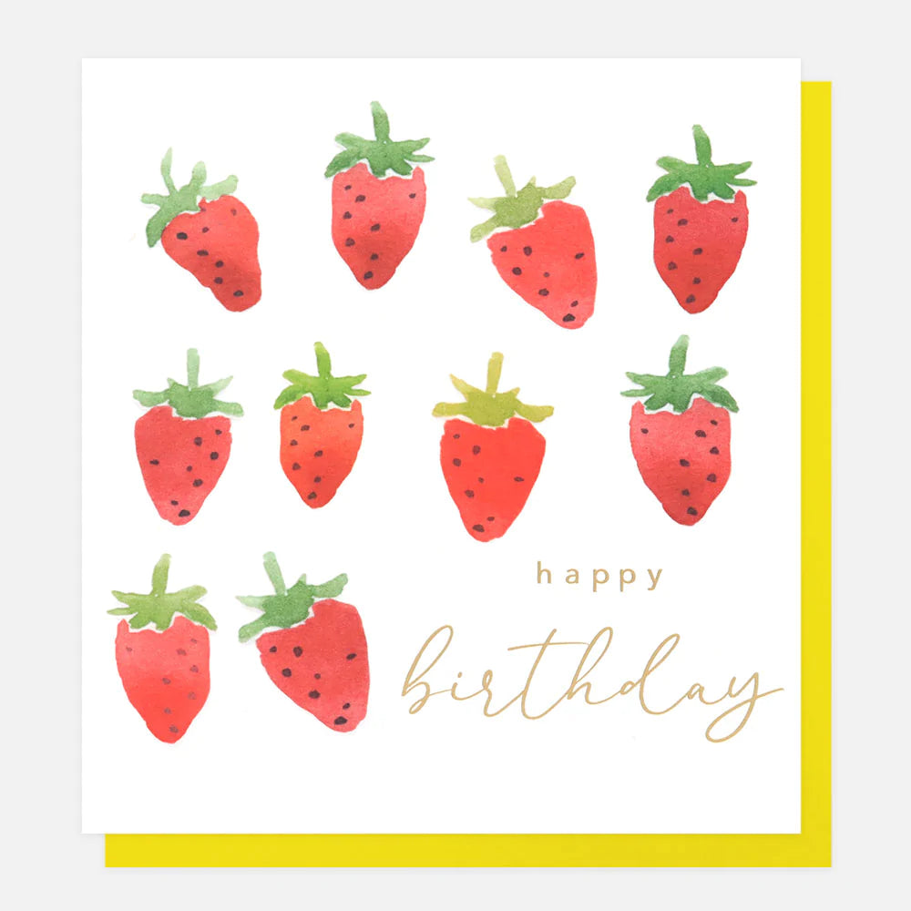 Strawberries Birthday Card