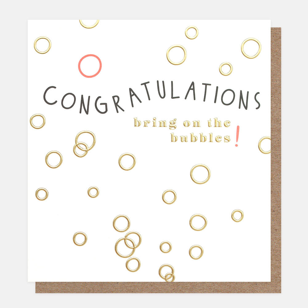 Bring On The Bubbles Congratulations Card