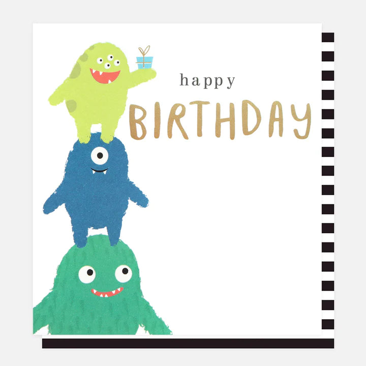 Monster Stack Birthday Card