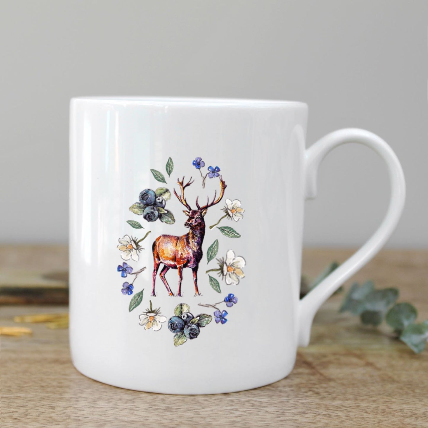 Woodland Creatures Stag Mug in a Gift Box - The Tulip Tree Chiddingstone