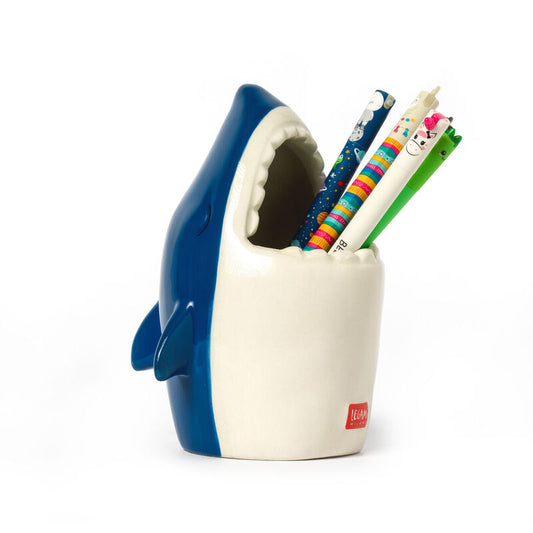 Ceramic Pen Holder Shark - Desk Friends