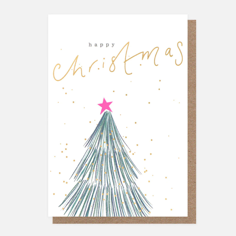 Christmas Tree Small Card Pack Of 10