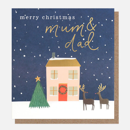 Merry Christmas Card For Mum & Dad