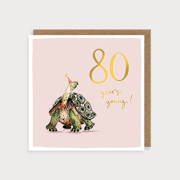 Tortoise 80th Birthday Card – The Tulip Tree Chiddingstone