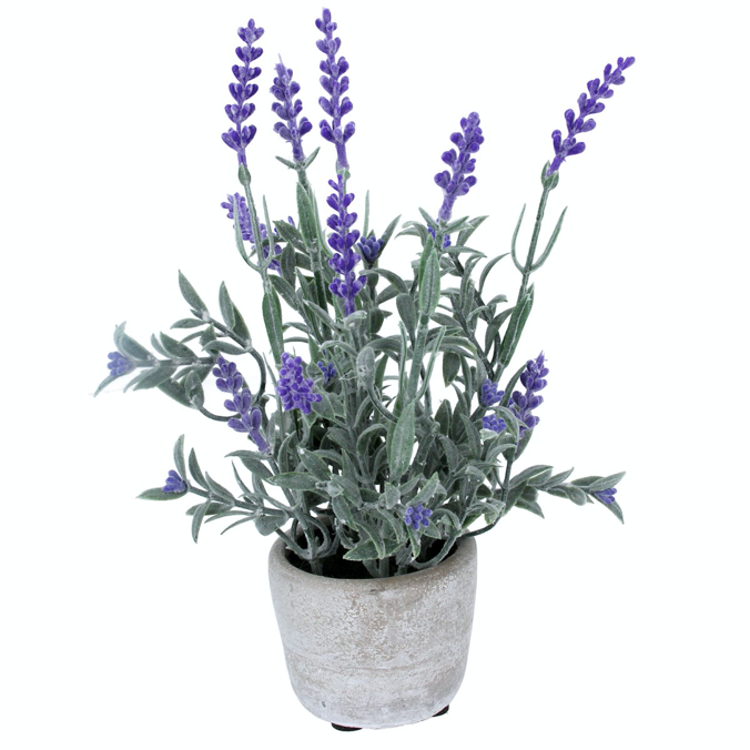 Faux Lavender in Stone Effect Pot - The Tulip Tree Chiddingstone