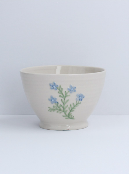 Forget Me Not Stoneware Bowl