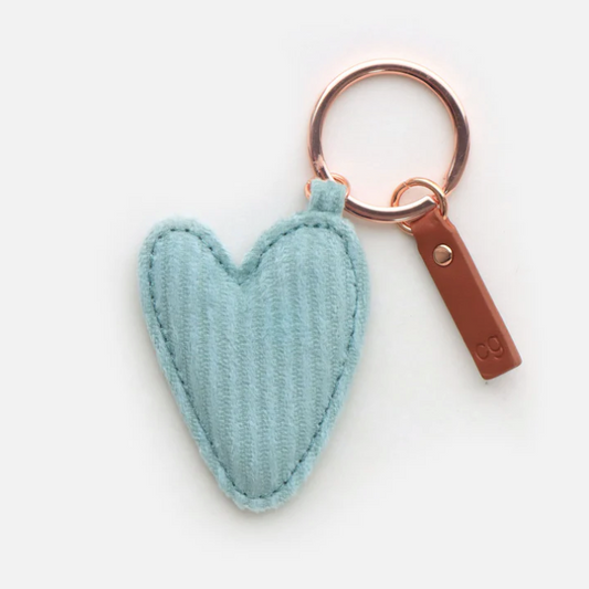 Blue Cord Heart Keyring