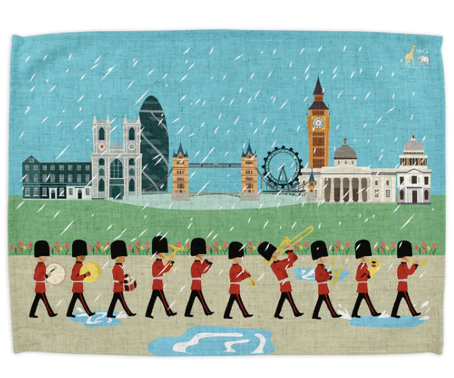 London Seasons Spring Tea Towel
