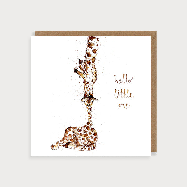 Hello Little One Giraffes Card