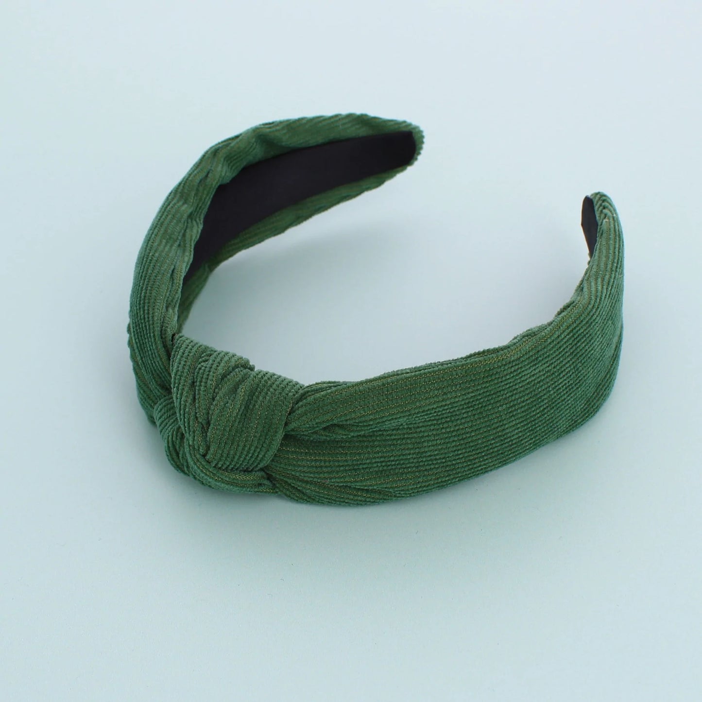 Cord Knotted Headband Bottle Green