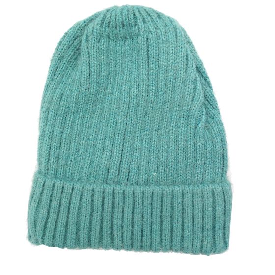 Turquoise Knitted Beanie Hat