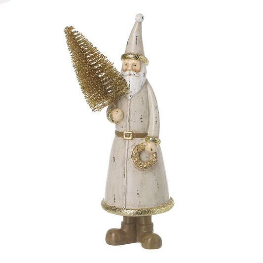Tall Santa With Tree & Wreath