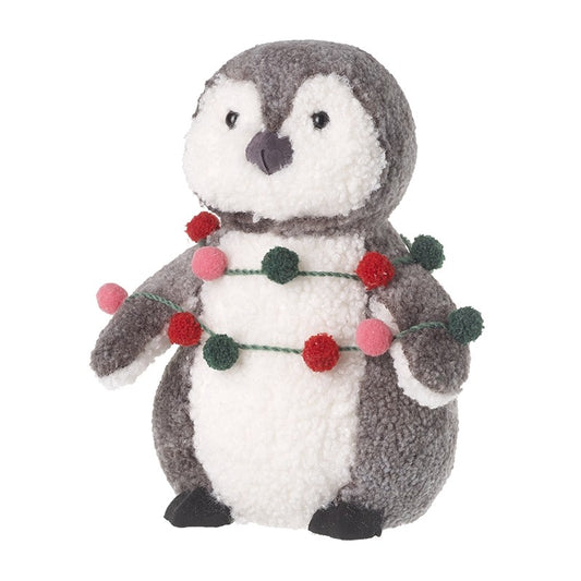 Fluffy Penguin With Pom Pom Garland
