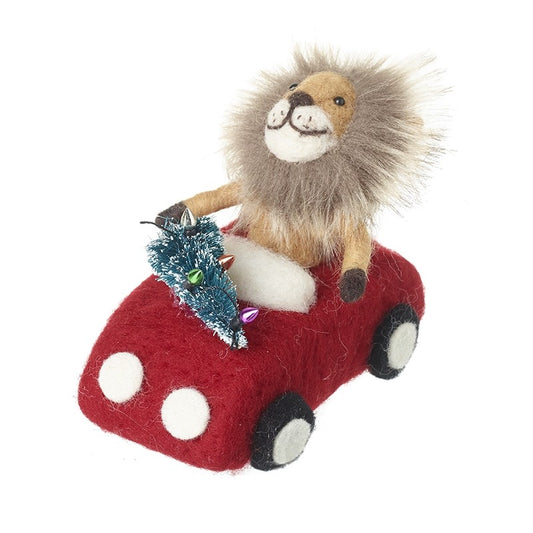 Woollen Lion In Car Decoration