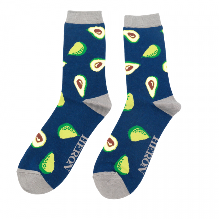 Mr Heron Avocados Socks Navy