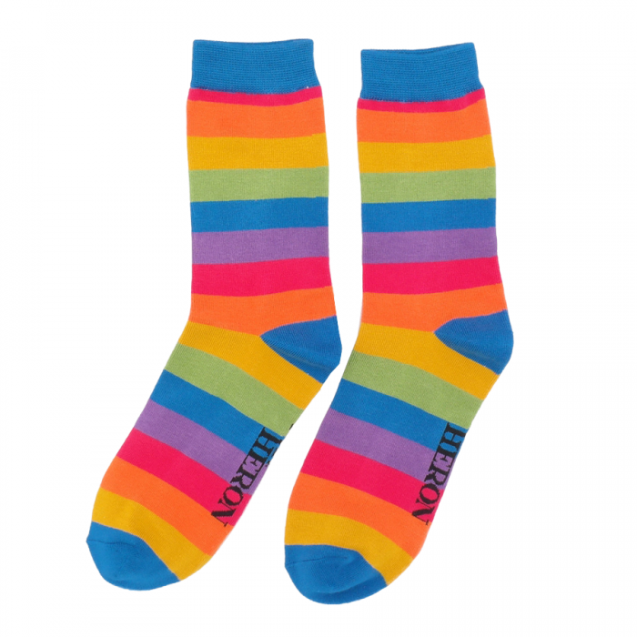 Mr Heron Thick Stripe Socks Rainbow